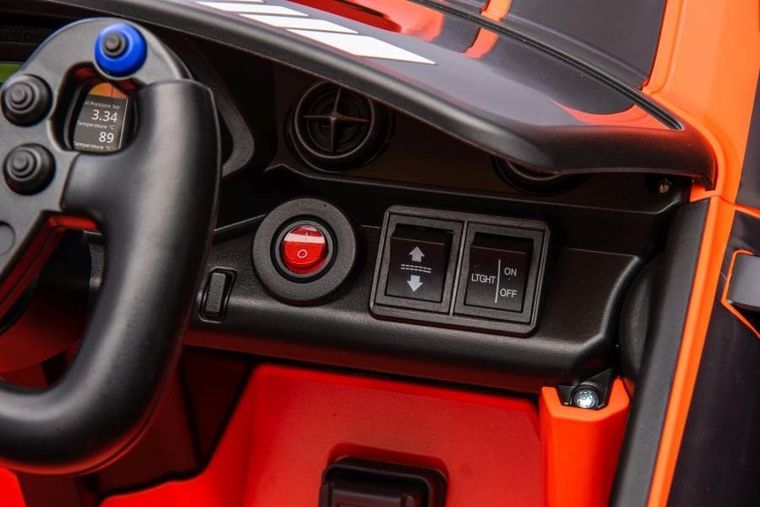 Lean Cars, auto na akumulator, Mercedes AMG GT3, pomarańczowy