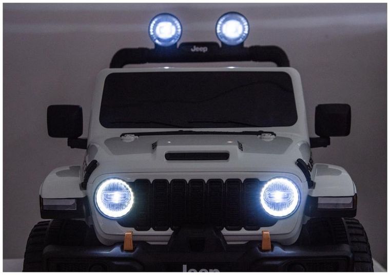 Lean Cars, Jeep Rubicon, pojazd na akumulator 4-4, DK-JWR556 4-200W 24V, biały