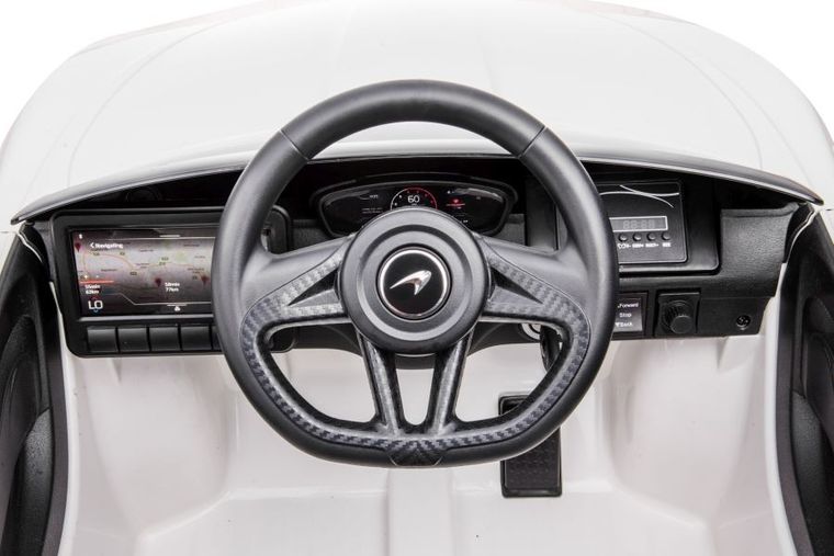 Lean Cars, McLaren GT 12V, pojazd na akumulator, biały