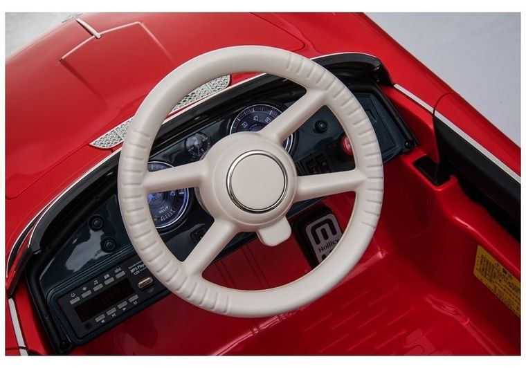 Lean Toys, BMW Retro, pojazd na akumulator, czerwony lakierowany
