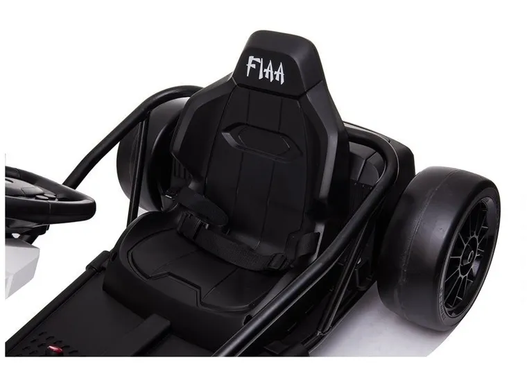 Lean Toys, Gokart Drift, pojazd na akumulator, biały