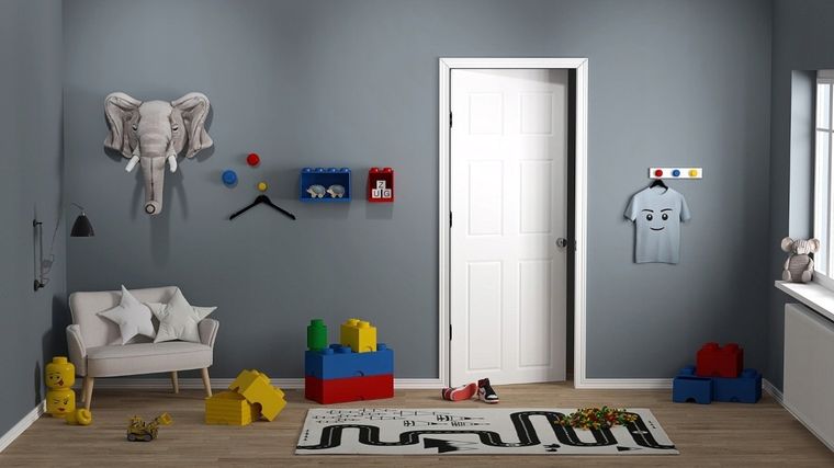LEGO, zestaw wieszaków na ścianę, 3 szt.
