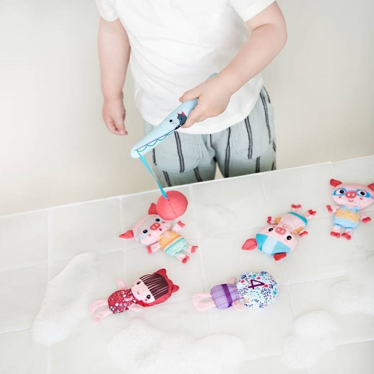 Lilliputiens, Wilk Louis, zestaw do wędkowania w kąpieli, 12m+