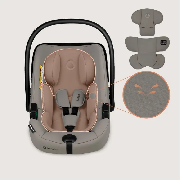Lionelo, Astrid, i-Size, fotelik samochodowy z bazą, Beige Taupe
