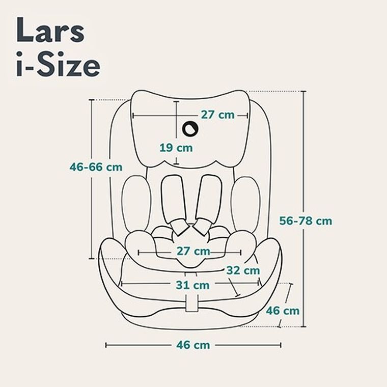 Lionelo, Lars, I-size, fotelik samochodowy, 100-150 cm, Pink Baby