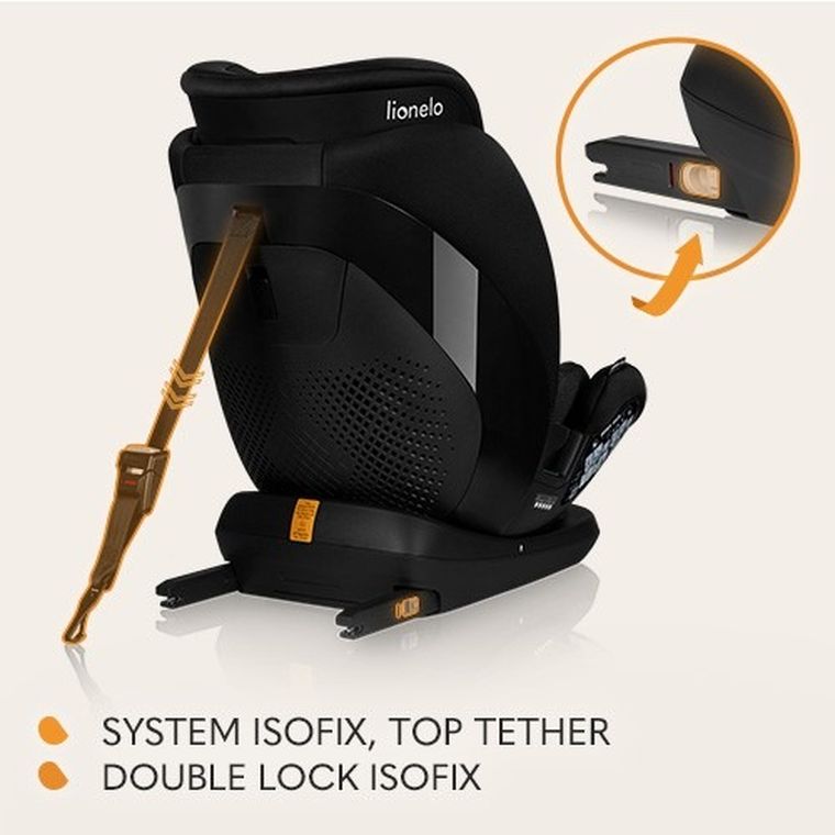 Lionelo, Lavender I-Size, fotelik samochodowy, Grey Stone, 76-150 cm