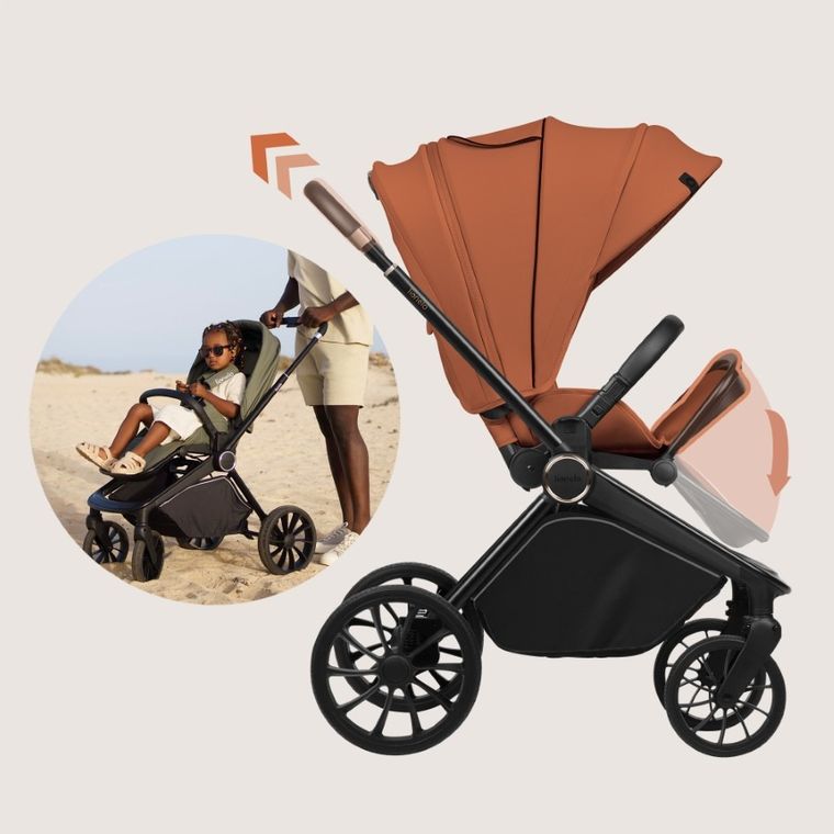 Lionelo, Mika Plus, wózek wielofunkcyjny, 3w1, Brown Rust