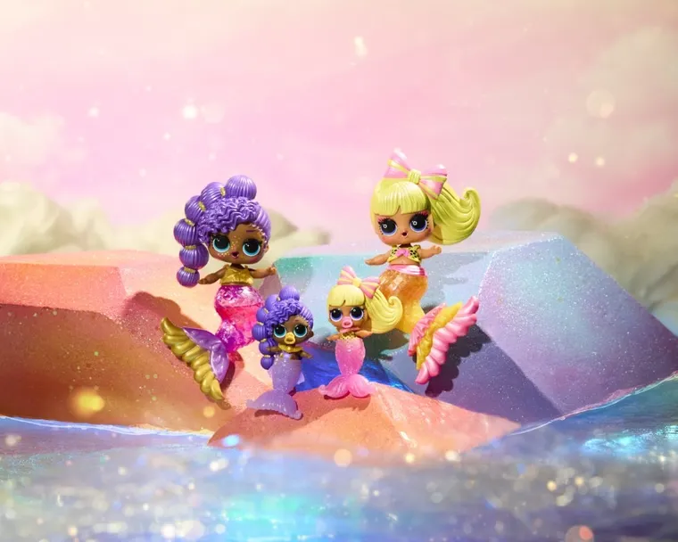 L.O.L. Surprise, Mermaids! Makeover Magic, kula niespodzianka z laleczką i błyszczykiem, 1 szt.