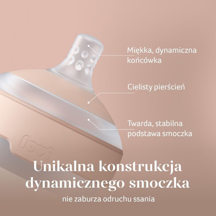Lovi, Mammafeel, smoczek dynamiczny do karmienia, średni przepływ, 6m+
