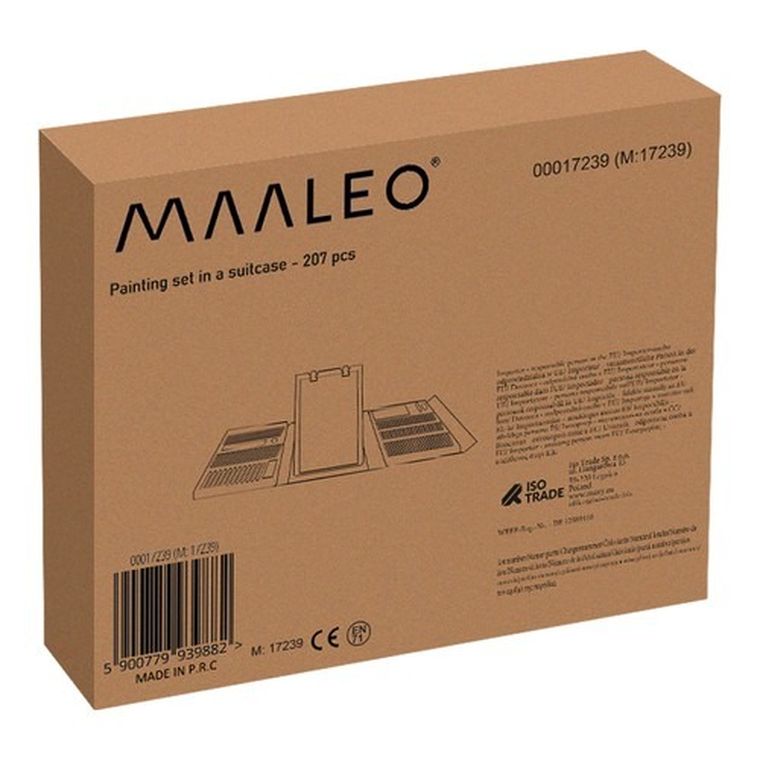 Maaleo, zestaw do malowania w walizce, 208 szt.