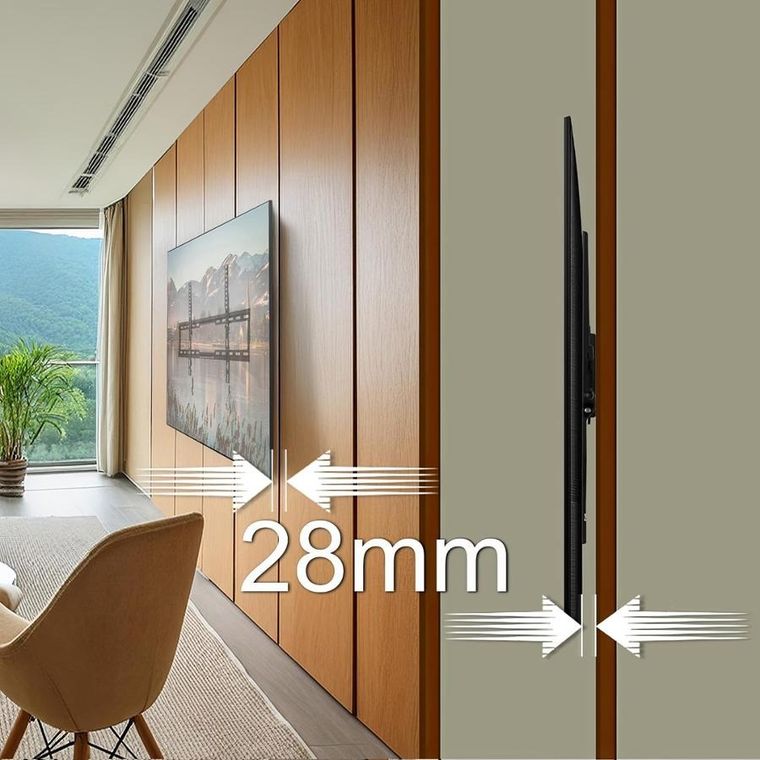 Maclean, Max Vesa, uchwyt do telewizora, 600-400 mm, 32-80", 45 kg, regulacja odchylenia, MC-413