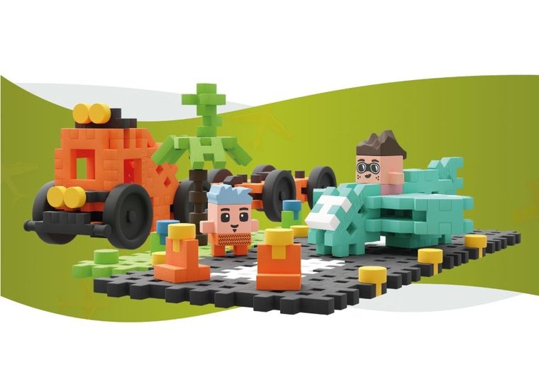 Marioinex, Mini Waffle, City, Pokaz lotniczy, klocki konstrukcyjne, 148 elementów