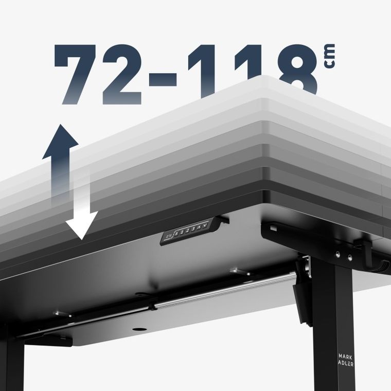 Mark Adler, Leader 7.3, biurko elektryczne, Black, 140 cm