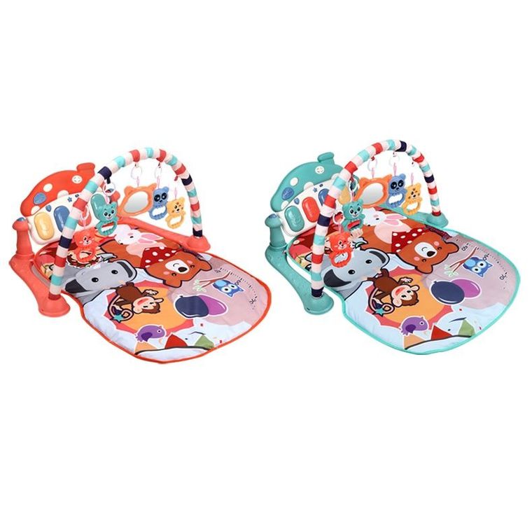 Mata edukacyjna dla niemowląt z pianinem, zielona