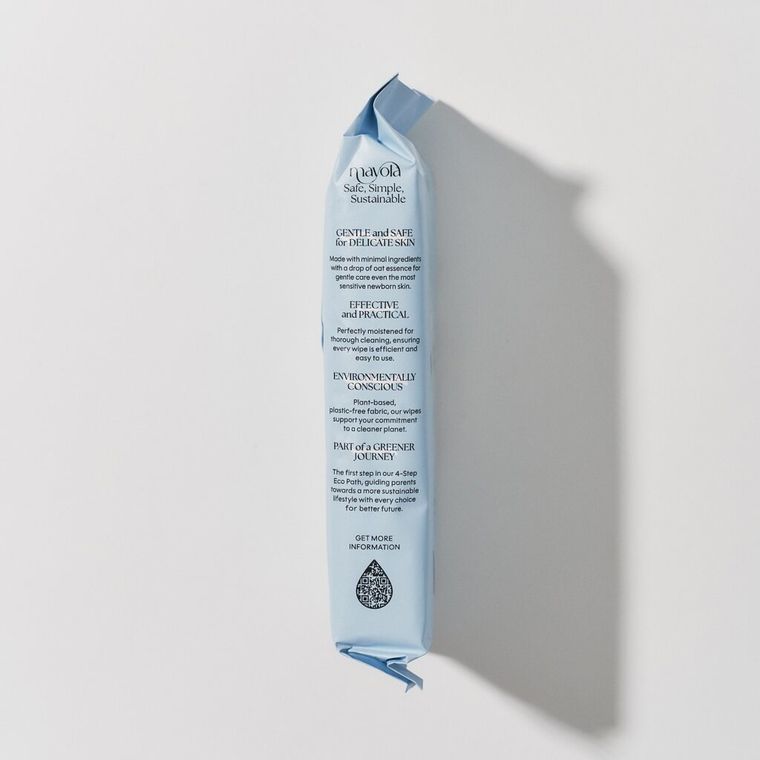 Mayola, chusteczki nawilżane, 99.9% wody i owies, 60 szt.