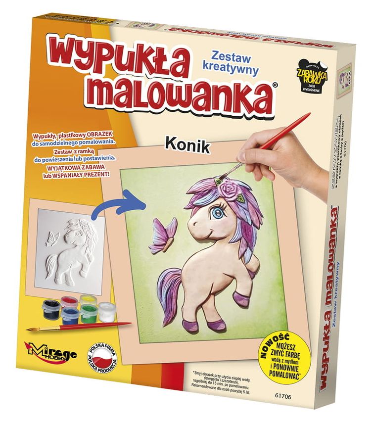Mirage Hobby, Wypukła Malowanka, zestaw kreatywny do malowania, Zwierzątka