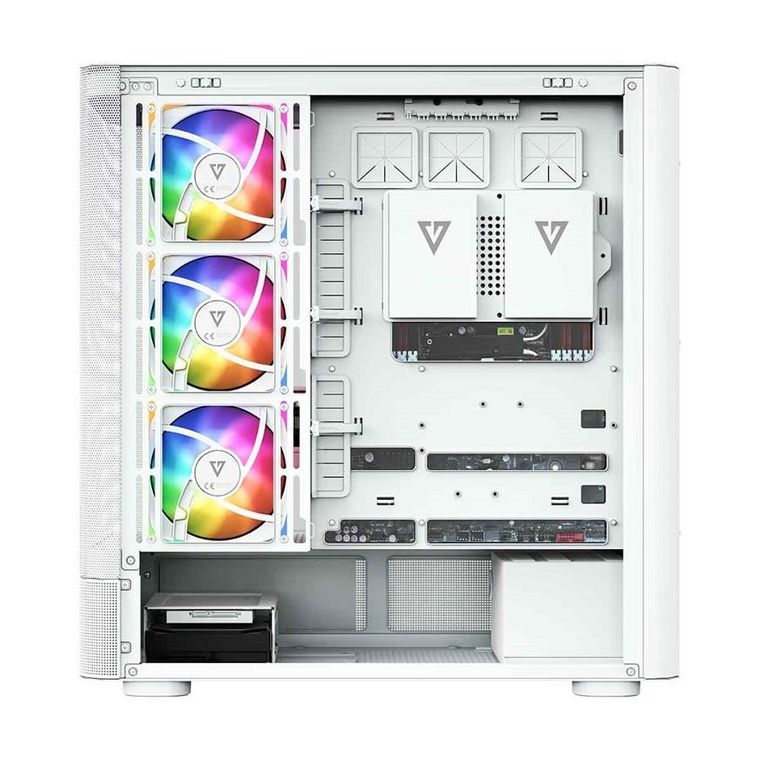 Modecom, Volcano, obudowa komputerowa, AQ400 ARGB MIDI, biała