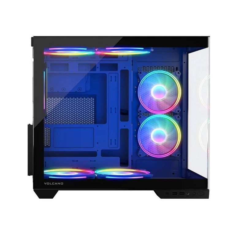 Modecom, Volcano Panorama APEX ARGB 7F Midi, obudowa komputerowa, szara