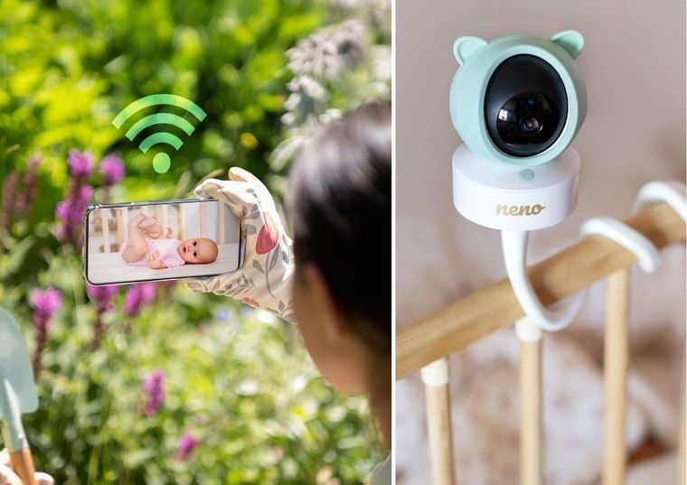 Neno, Ivo, obrotowa niania wideo z odbiornikiem, miętowa