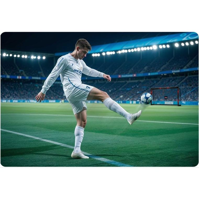 Neo-Sport, bramka do piłki nożnej, czarno-czerwona, 300-200-120 cm