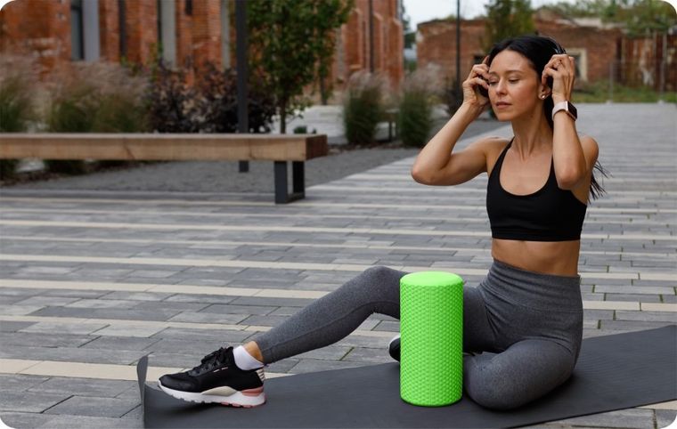 Neo-Sport, Roller wałek do ćwiczeń EVA NS-963 zielony