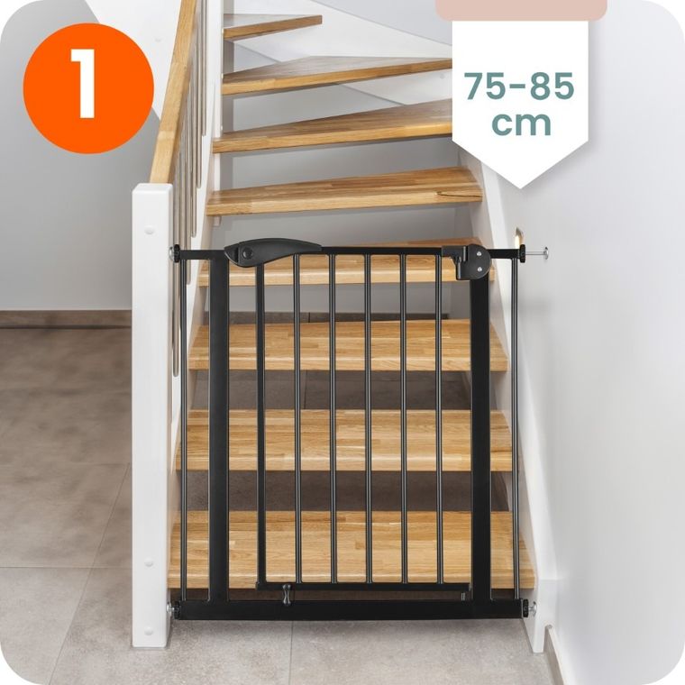 Nukido, barierka, bramka zabezpieczająca, czarna