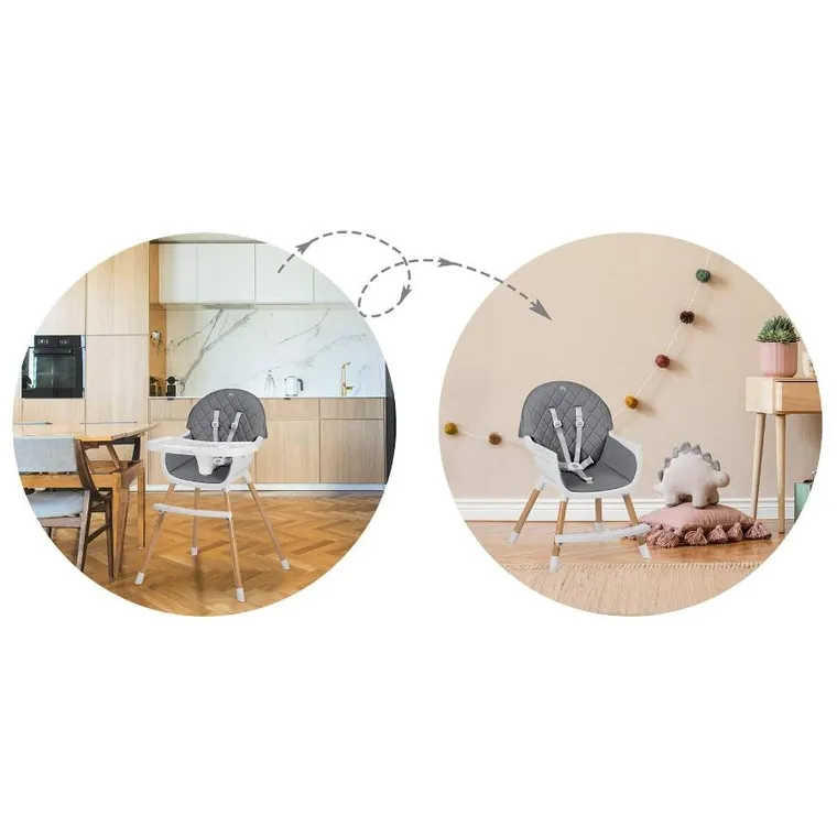 Nukido, Lilo, krzesełko do karmienia, szare