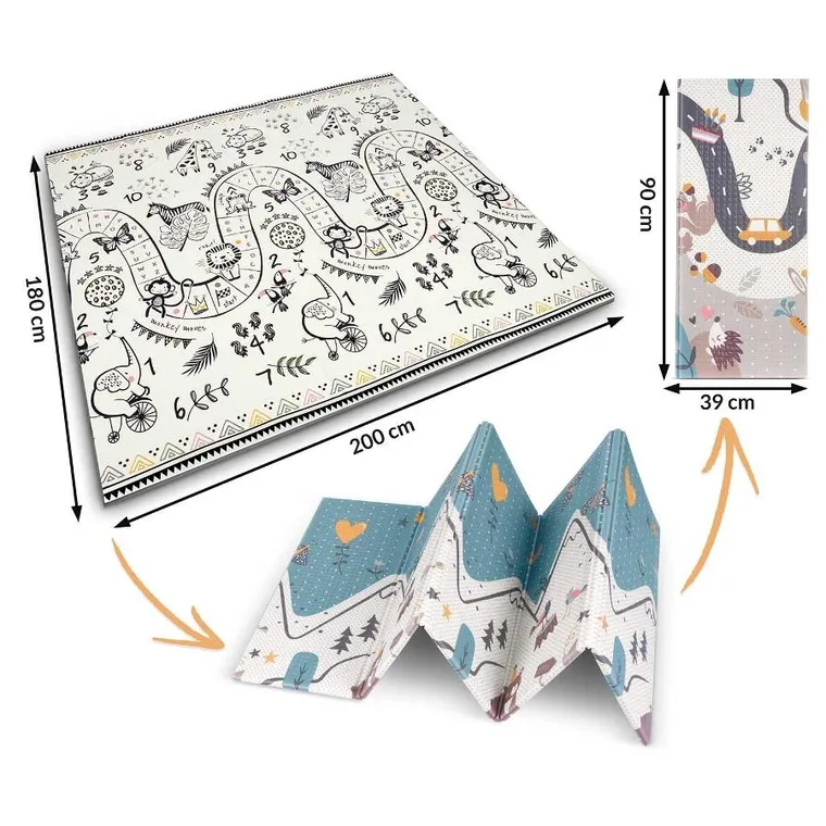 Nukido, mata piankowa, składana, 200-180-1 cm