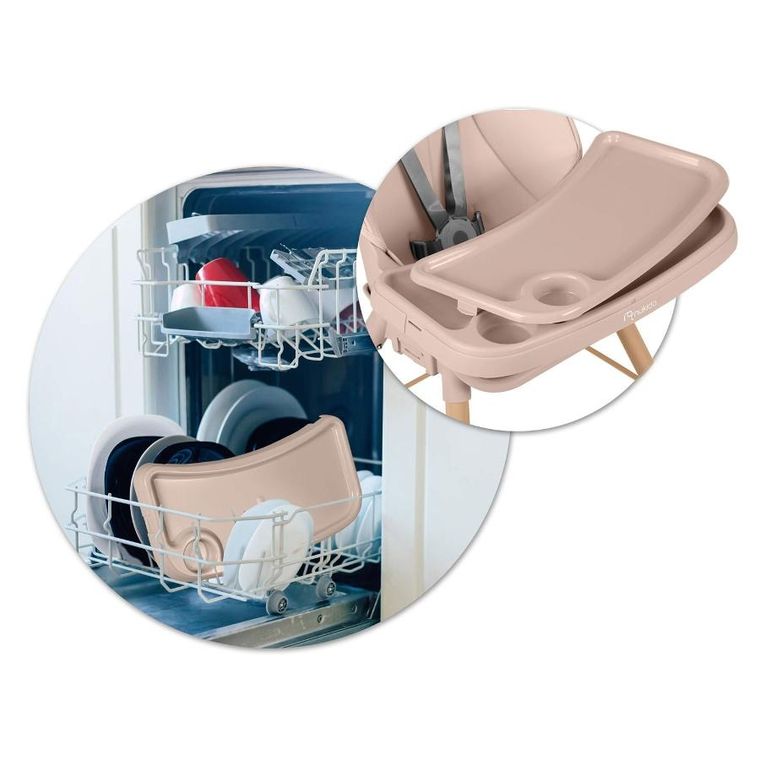 Nukido, Tilo, krzesełko do karmienia, różowe