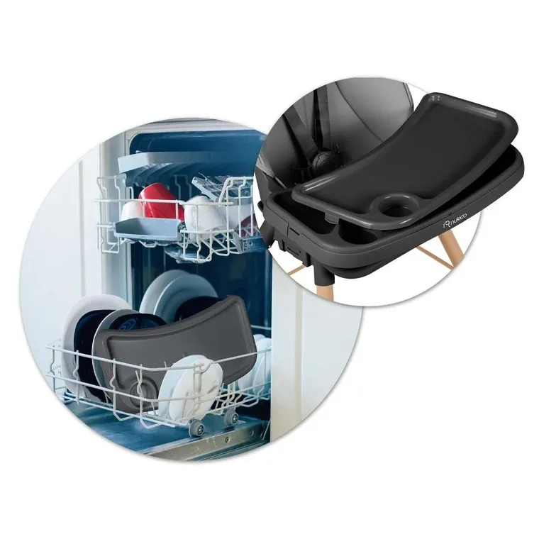 Nukido, Tilo, krzesełko do karmienia, szaro-czarne