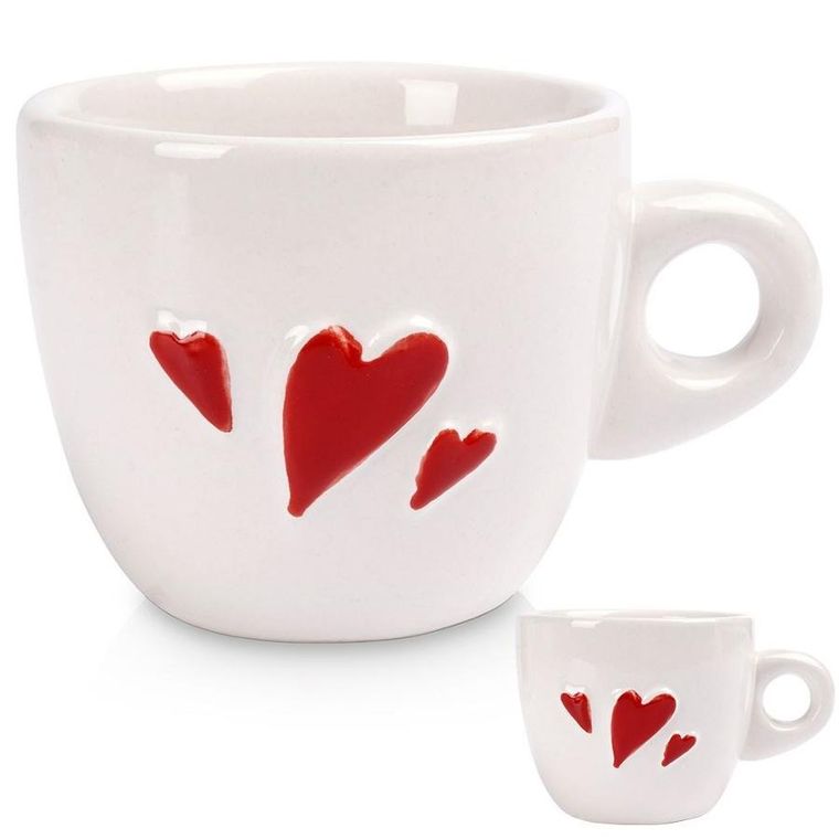 Orion, ceramiczna filiżanka do kawy espresso, serce, 80 ml