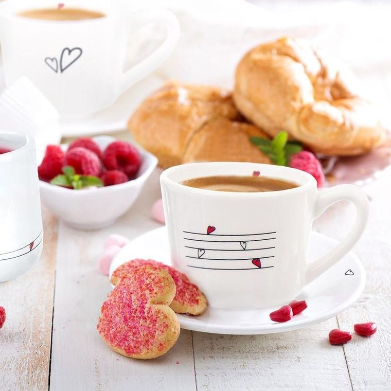 Orion, talerzyk mały, ceramiczny, biały serduszka, 12 cm