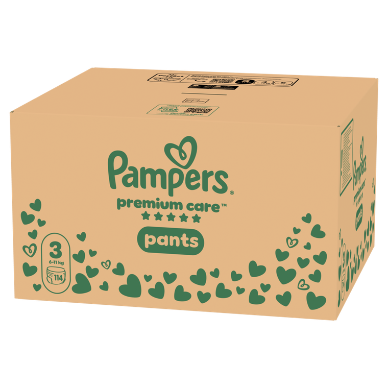 Pampers, Premium Care, pieluchomajtki, rozmiar 3, 6-11kg, 114 szt.