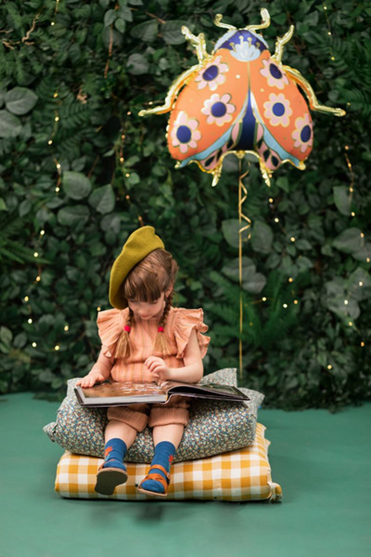 PartyDeco, balon foliowy Biedronka, 87-75 cm, mix, 1 szt.