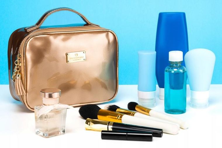 Peterson, kosmetyczka z uchwytem, złota