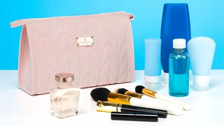 Peterson, kosmetyczka ze skóry ekologicznej, różowa