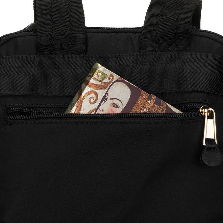 Peterson, plecak z uchwytem na walizkę, nylonowy, czarny