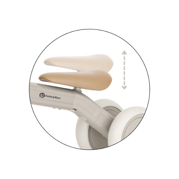Petite&Mars, Bingo, rowerek trójkołowy 3w1, Ivory White
