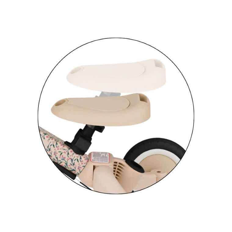 Petite&Mars, Turbo, rowerek trójkołowy 5w1, Pink Meadow