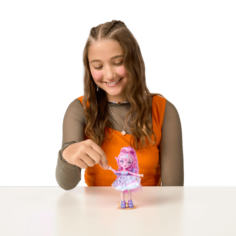 Pixlings, lalka jednorożec, fioletowa