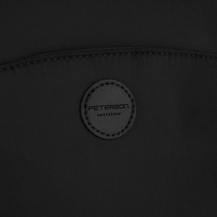 Plecak miejski, czarny, skóra ekologiczna, Peterson