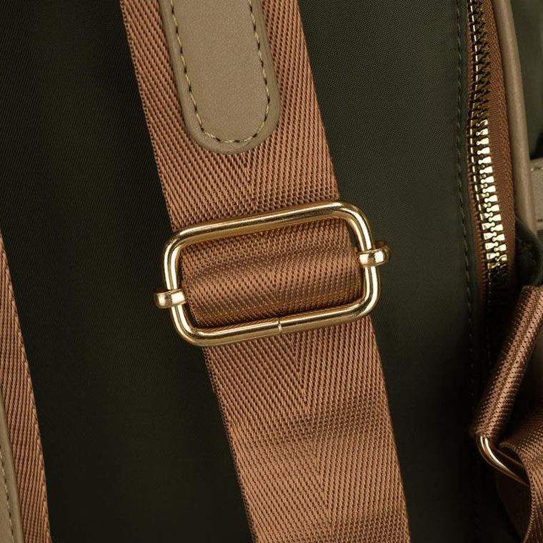 Plecak miejski, zielony, skóra ekologiczna, Peterson