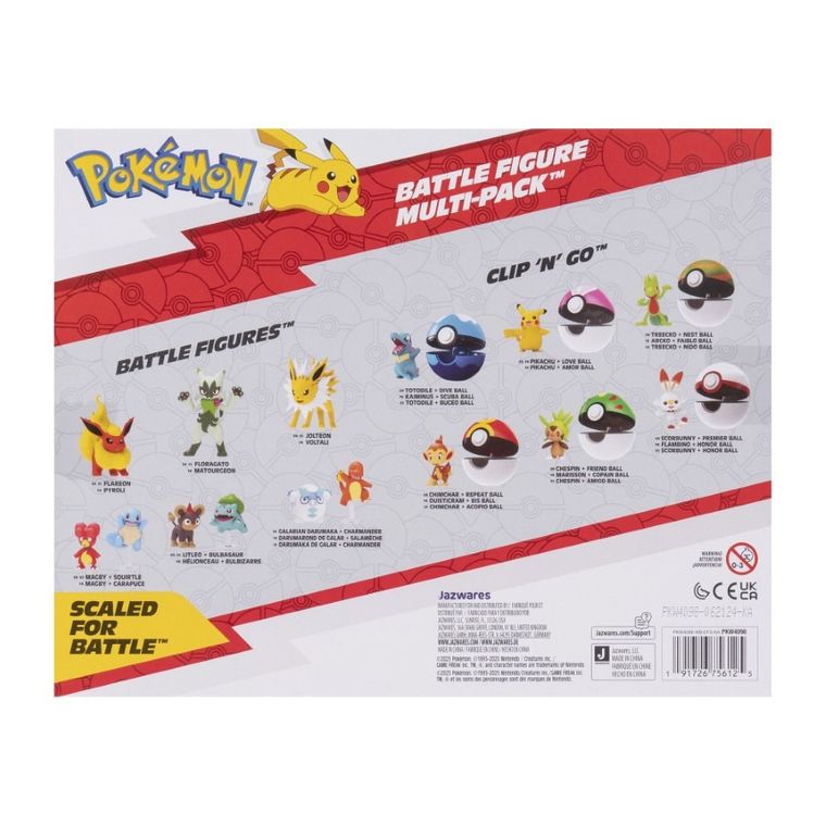Pokemon, figurki bitewne, 6 szt.