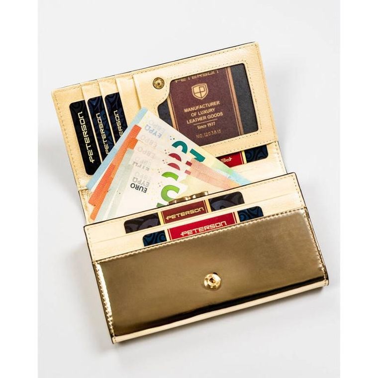 Portfel, czarny, skórzany, Peterson