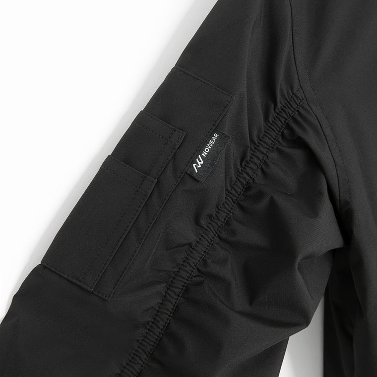 Przejściowa kurtka bomberka unisex z odpinanym kapturem NOWEAR