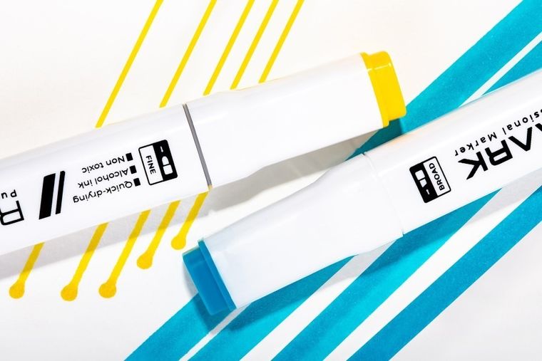 Rawmark, PurePro, promarkery + etui ze stelażem, 80 kolorów