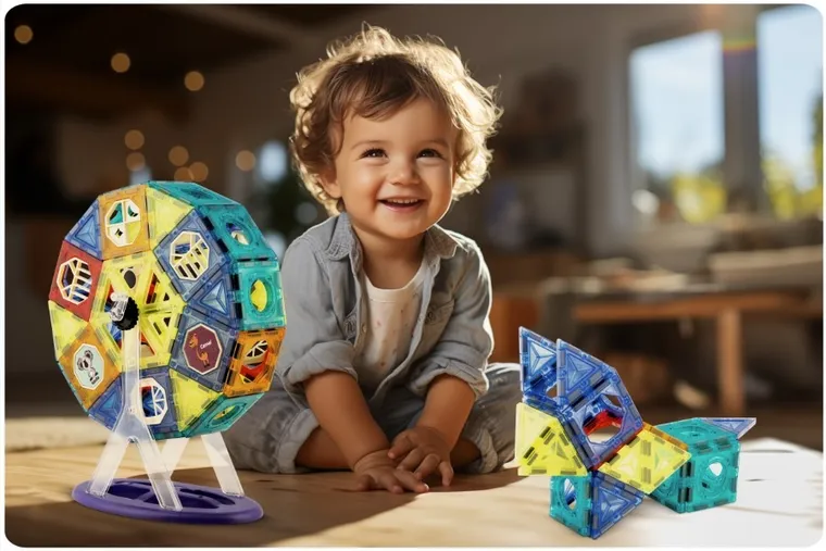 Ricokids, Karuzela, klocki magnetyczne, 71 elementów