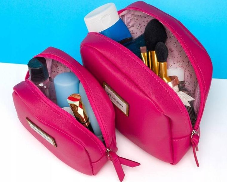 Rovicky, zestaw dwóch kosmetyczek damskich ze skóry ekologicznej