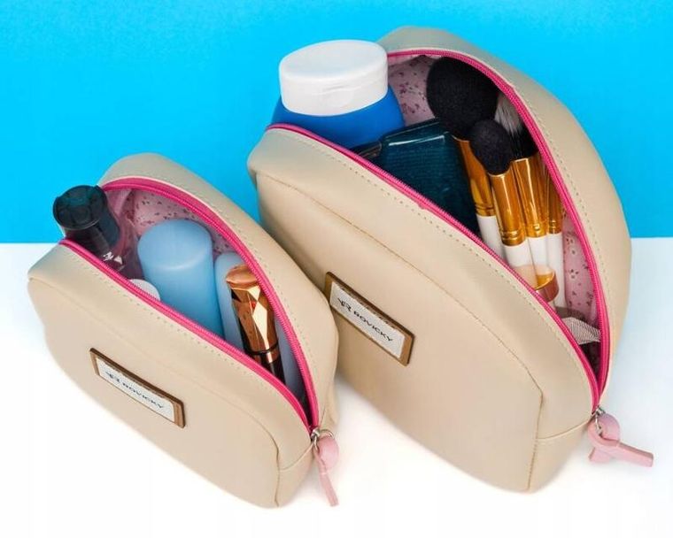 Rovicky, zestaw dwóch kosmetyczek damskich ze skóry ekologicznej