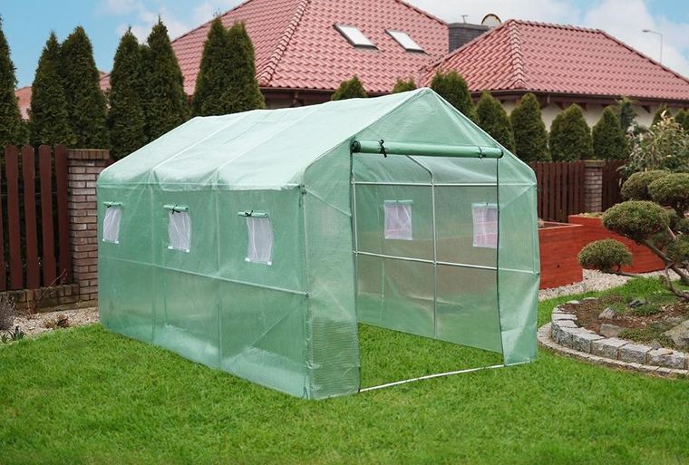 Saska Garden, tunel ogrodowy, szklarnia, zielona, 200-350-200 cm